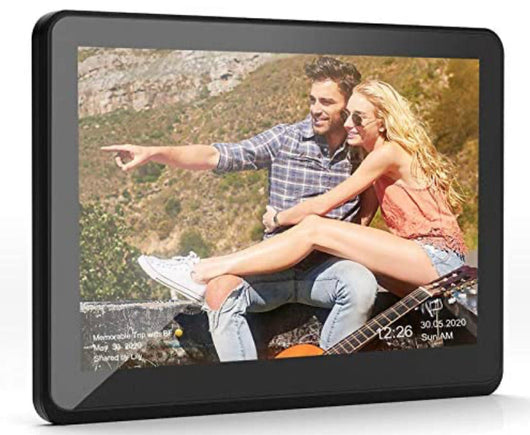 CAMKORY WiFi, 8 in., Digital Picture Frame with Full HD IPS Touch Screen Display, Auto Rotate 8GB Internal Memory, Digital Photo Display with APP, Alarm, USB Port - Black!! NEW IN BOX!!