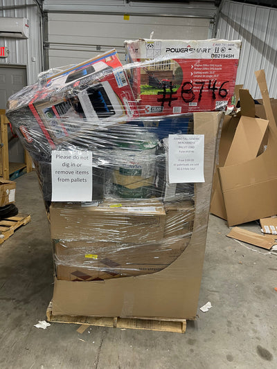 Jumbo huge liquidation pallet- over 7 ft tall ! Pallet number 8746
