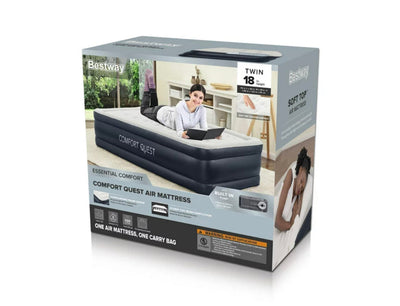 Bestway Comfort Quest 18" Twin Air Mattress with Built-in Pump- NEW IN BOX!!!!