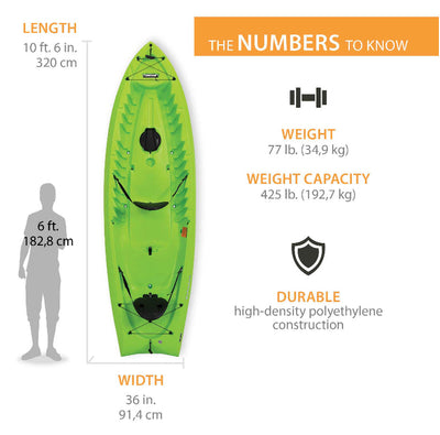 Lifetime Kokanee 10’6” Tandem Kayak, Green!! BRAND NEW!!