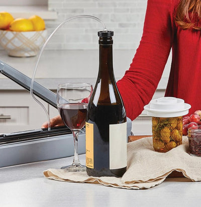 PowerXL Duo NutriSealer Plus 6-in-1 Vacuum Sealer Machine with Vacuum Seal Bags and 2-pc. Roll Set, Food Preservation System, Gray- NEW IN BOX!!!