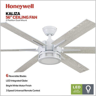 Honeywell Ceiling Fans 51477-01 Kaliza Ceiling Fan, 56, Bright White**New in box**