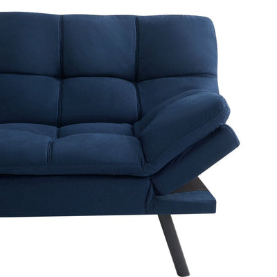 Mainstays Memory Foam Futon, Blue Faux Suede**New in box**