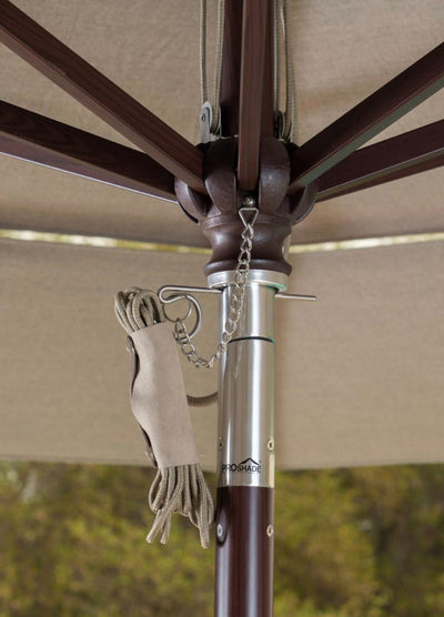 ProShade 11ft Wood-look Aluminum Umbrella With Tilt, Cast Shale!! NEW IN BOX!!