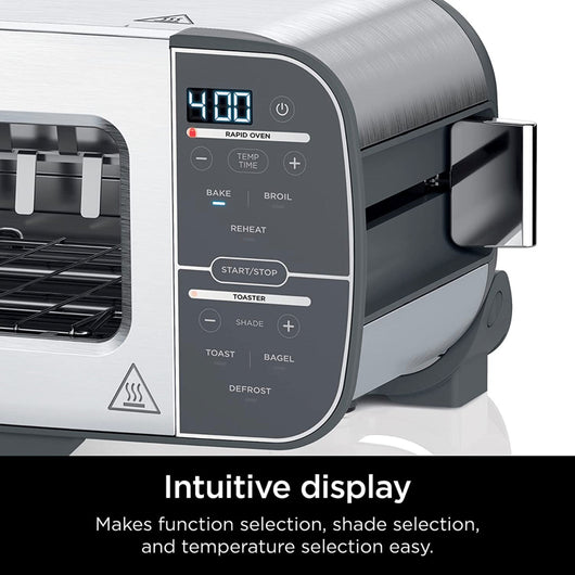 Ninja Foodi 2-in-1 Flip Toaster, 2-Slice Capacity, Compact Toaster Oven, Stainless Steel!! NEW IN BOX!!
