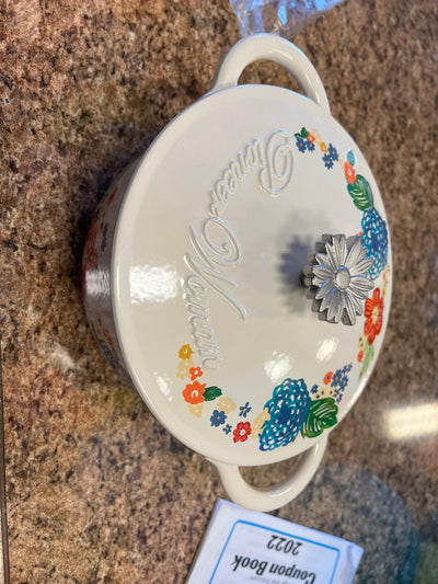 The Pioneer Woman Dazzling Dahlias 3 Qt Casserole w/ Lid!! NEW OUT OF BOX!!