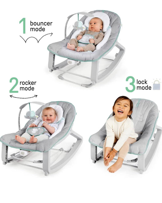Ingenuity Keep Cozy 3-in-1 Grow with Me Vibrating Baby Bouncer Seat & Infant to Toddler Rocker - Weaver, Newborn and up**New in Box**