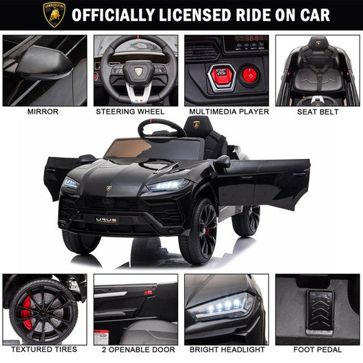 Lamborghini Urus 12V Electric Powered Ride on Car for Kids, with Remote Control, Foot Pedal, MP3 Player and LED Headlights!  -Brand new in the box