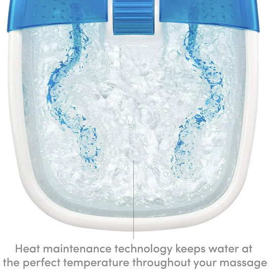 HoMedics Bubble Bliss Deluxe Foot Spa Bubble Foot Massager, 3 Attachments, Splash Guard, Creates Bubbles, Helps Improves Circulation, Soothe Tired Muscles, Built-In Storage**New in Box**