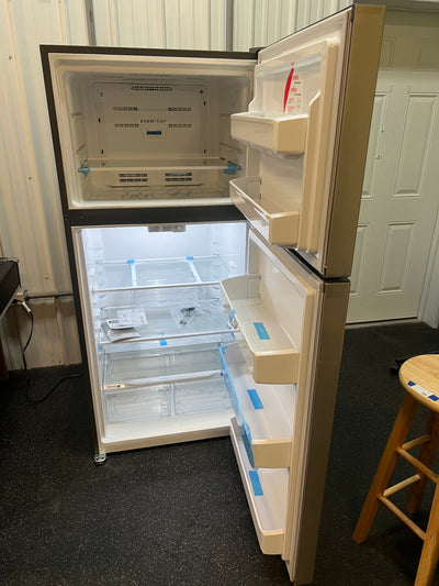 Frigidaire 18.3-cu ft Top-Freezer Refrigerator (Easycare Stainless Steel!! NEW OUT OF BOX, PLASTIC FILM STILL ON FRONT AND INSIDE!!