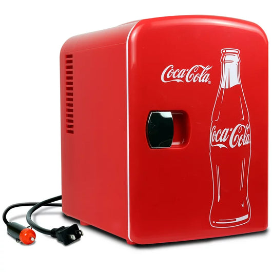 Coca-Cola 6 Can Mini Fridge Portable 4L Mini Cooler Travel Compact Refrigerator**New in box**