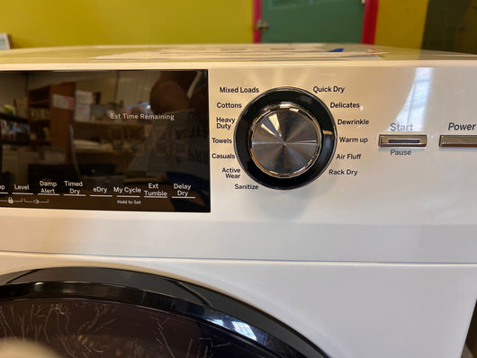 GE - 4.3 Cu. Ft. 14-Cycle Electric Dryer - White!  -Brand new out of the box (Does have a very small indent on bottom left corner, photos shown)