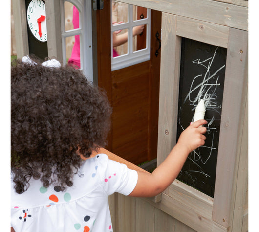 KidKraft Country Vista Wooden Outdoor Playhouse with Double Doors, Play Kitchen & Benches- new in the box