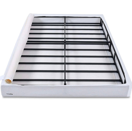 Amazon Basics Smart Box Spring Bed Base, 5-Inch Mattress Foundation - Full Size, Tool-Free Easy Assembly**New in box**