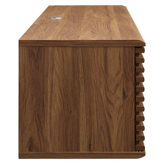 Modway Render 60" Wall-Mount Media Console TV Stand Walnut**New in Box**