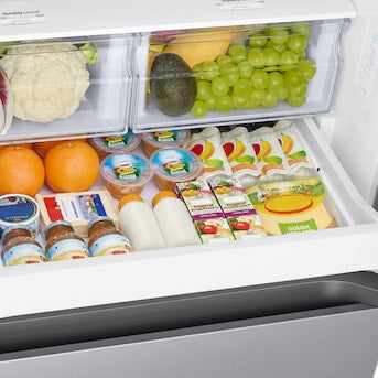 Samsung  22-cu ft French Door Refrigerator with Ice Maker (Fingerprint Resistant Stainless Steel) ENERGY STAR- brand new - scratch and dent item