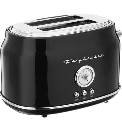 Frigidaire ETO102-BLACK, 2 Slice Toaster, Retro Style, Wide Slot