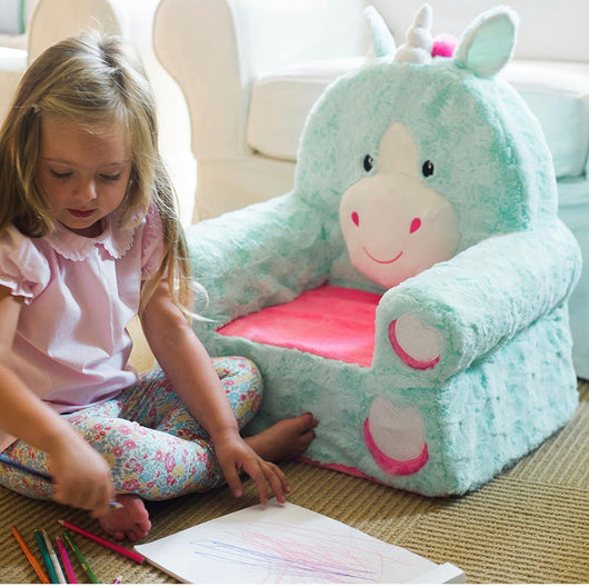 Animal Adventure - Sweet Seats - Teal Unicorn Children's Plush Chair- NEW IN BAG!!!