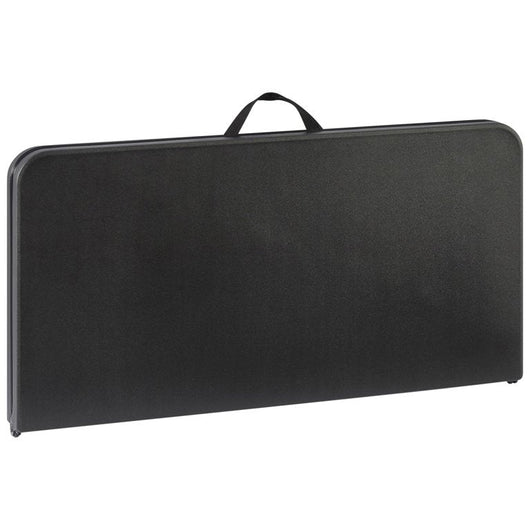 Mainstays 34" Resin Plastic Top Fold-in-Half Table, Rich Black**New**