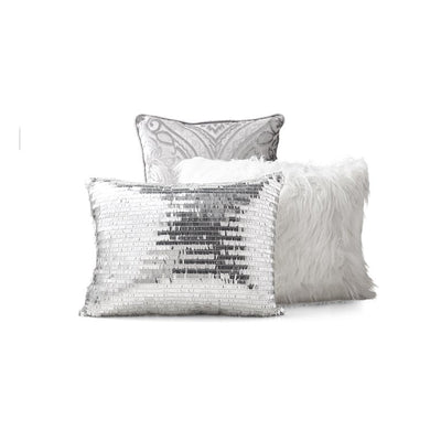 Mainstays Cougar 7-Piece Grey Abstract Woven Comforter Set, Full/Queen**New**
