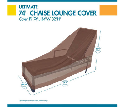 Duck Covers Ultimate Waterproof 74 Inch Patio Chaise Lounge Chair Cover- NEW IN BAG!!!