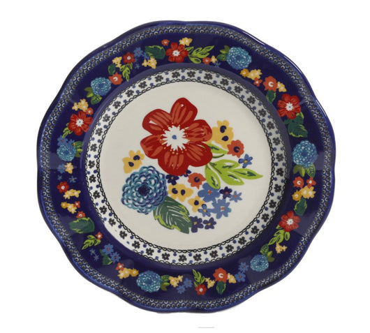 The Pioneer Woman Dazzling Dahlias 12-Piece Dinnerware Set, Cobalt- NEW IN BOX!!!!