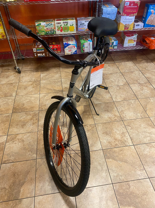 Kent, 26" Men's Seachange, Beach Cruiser Bicycle, Silver- NEW AND ASSEMBLED!!! Front rim has a minor bend, does not affect riding function!