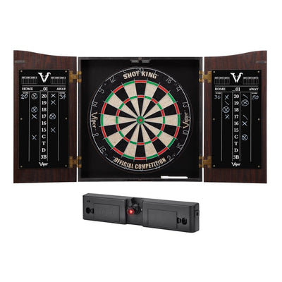 Viper Vault Sisal/Bristle Steel Tip Dartboard & Cabinet Bundle: Deluxe Set**New in box**