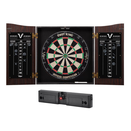 Viper Vault Sisal/Bristle Steel Tip Dartboard & Cabinet Bundle: Deluxe Set**New in box**