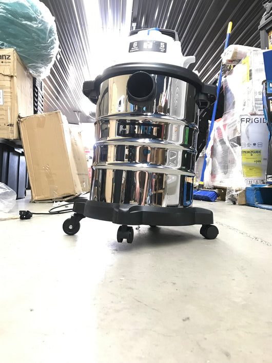 Hart 6-Gallon Stainless Steel Wet/Dry Vacuum with Cartridge Filter**New one replaced with different size wheel**