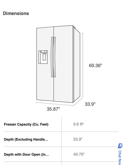 Midea  26.3-cu ft Side-by-Side Refrigerator with Ice Maker (Stainless Steel)- brand new / scratch and dent / has small dent low on freezer door - see pics please