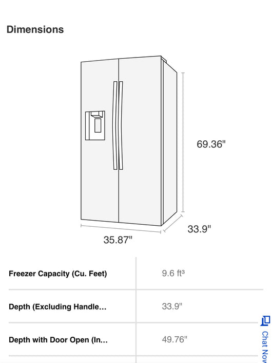 Midea  26.3-cu ft Side-by-Side Refrigerator with Ice Maker (Stainless Steel)- brand new / scratch and dent / has small dent low on freezer door - see pics please