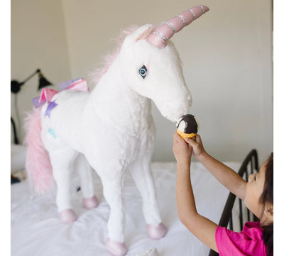 Melissa & Doug Giant Unicorn - Lifelike Stuffed Animal (over 2 feet tall)- brand new
