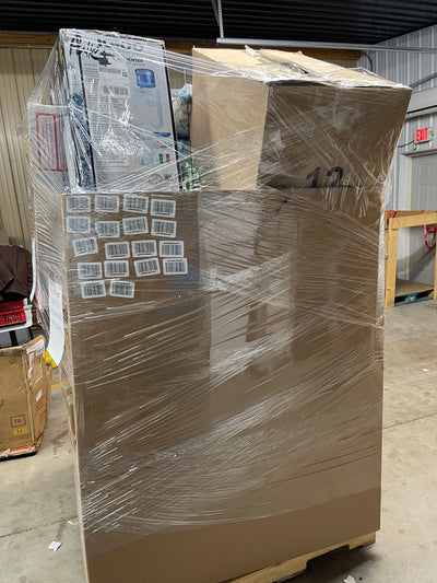 Jumbo huge liquidation pallet- over 7 ft tall ! Pallet number 8745
