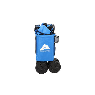 Ozark Trail Camping All-terrain Folding Wagon with Oversized Wheels, Blue**New**