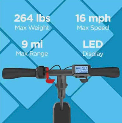 Hover-1 Dynamo Electric Folding Scooter, LCD Display, Air-Filled Tires, 16 MPH Max Speed, Black!! NEW IN BOX!!