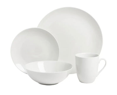Ten Strawberry Street Simply White Coupe 16-Piece Ceramic Dinnerware Set- NEW IN BOX!!!!