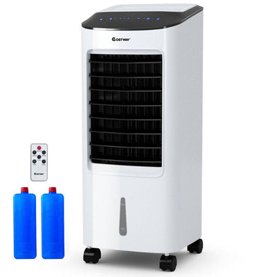 Costway Evaporative Portable Air Cooler Fan & Humidifier with Filter Remote Control**New in box,missing wheels**