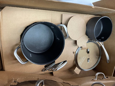 Calphalon 13-piece Commercial Cookware Set- new in box - some pieces have minor rub marks from packaging
