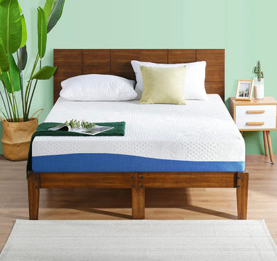 Olee Sleep 10 Inch Gel Infused Layer Top Memory Foam Mattress, King, Blue- NEW IN BOX!!!