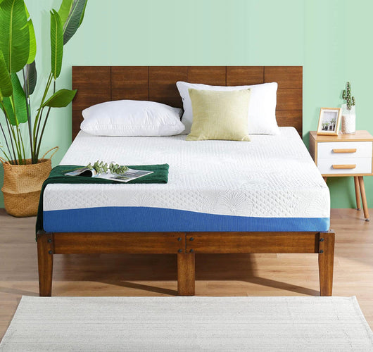 Olee Sleep 10 Inch Gel Infused Layer Top Memory Foam Mattress, King, Blue- NEW IN BOX!!!