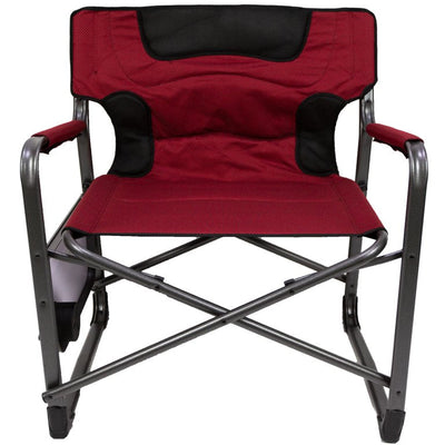 Ozark Trail XXL Folding Padded Director Chair with Side Table, Red**New**