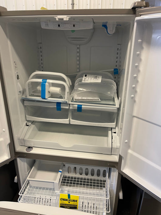 Whirlpool  25.2-cu ft French Door Refrigerator with Ice Maker (Fingerprint Resistant Stainless Steel) ENERGY STAR- new - scratch and dent unit