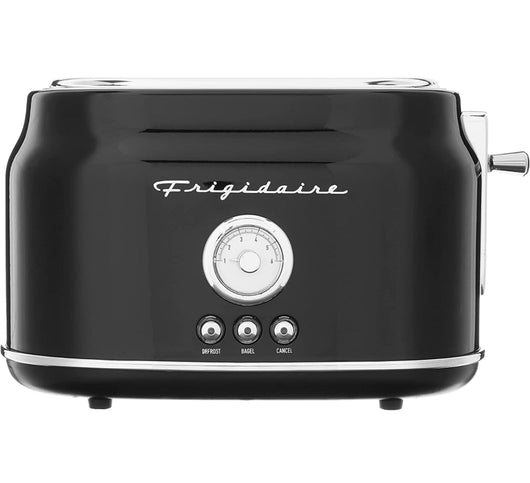 Frigidaire ETO102-BLACK, 2 Slice Toaster, Retro Style, Wide Slot