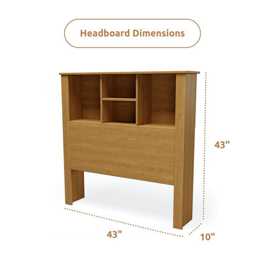 Rest Haven Wood 4 Section Storage Headboard, Twin, Natural**New in box**