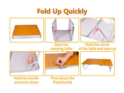 Natureasy Folding Camping Table with Carry Handle, 3 FT- NEW!!!