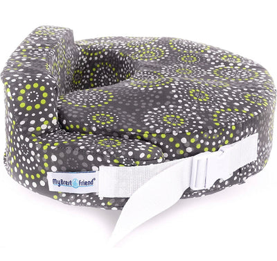 My Brest Friend Original Nursing Pillow for Breastfeeding, Nursing and Posture Support with Pocket and Removable Slipcover, Grey, Yellow Fireworks- NEW OUT OF BOX!!!!