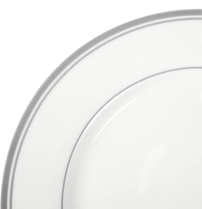 Amazon Basics 16-Piece Cafe Stripe Kitchen Dinnerware Set, Plates, Bowls, Mugs - Service for 4, Grey- NEW IN BOX!!!