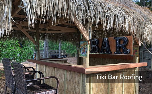 FOREVER BAMBOO Mexican Thatch Roof Runner Roll Duck Blind Grass Tiki Hut Thatch Duck Boat Blinds Palapa Thatch Roofing for Tiki Bar Huts, Tan, 35" x 60'!! BRAND NEW IN PLASTIC!!
