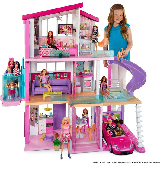 Barbie Dreamhouse Dollhouse with Wheelchair Accessible Elevator, Pool, Slide and 70 Accessories Including Furniture and Household Items, Gift for 3 to 7 Year Olds- NEW IN BOX!!!